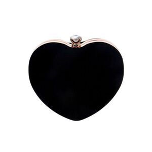 Black heart shaped purse handbag